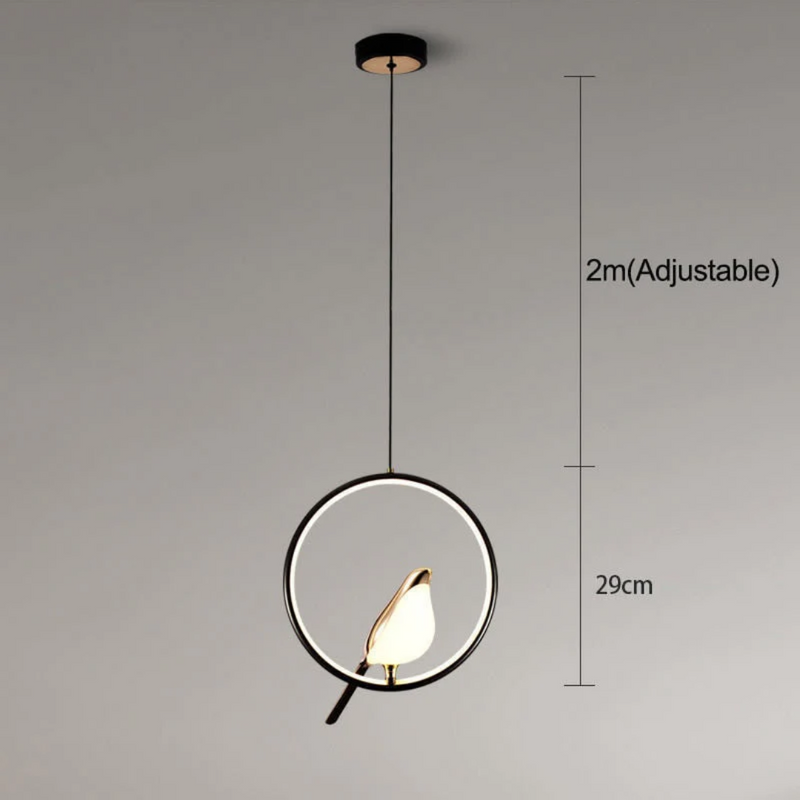 Rotierende LED-Wandleuchte | Vogel Stilvoll Einzigartig Stimmungsvolles Licht Langlebig Innen-Kreisförmig-Schwarz-Weißes Licht-Luzern Mode