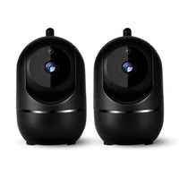 WiFi-Kamera | 355° drehbar | Kompakt | HD | Infrarot | Drahtlos-2 Pack-Schwarz-Luzern Mode