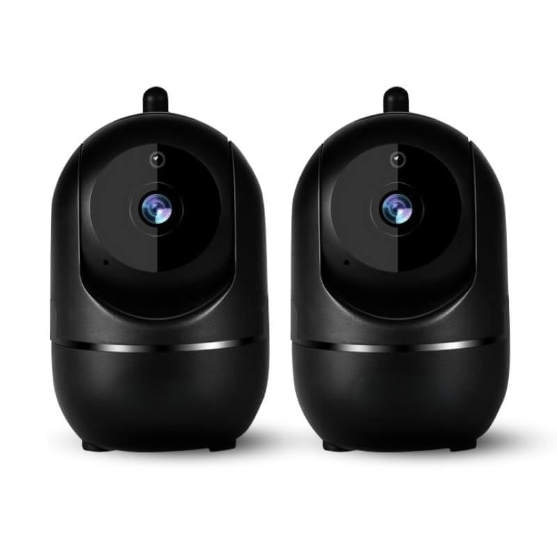 WiFi-Kamera | 355° drehbar | Kompakt | HD | Infrarot | Drahtlos-2 Pack-Schwarz-Luzern Mode