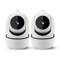 WiFi-Kamera | 355° drehbar | Kompakt | HD | Infrarot | Drahtlos-2 Pack-Weiß-Luzern Mode