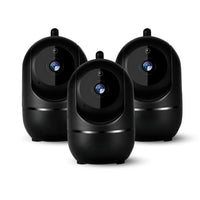 WiFi-Kamera | 355° drehbar | Kompakt | HD | Infrarot | Drahtlos-3 Pack-Schwarz-Luzern Mode