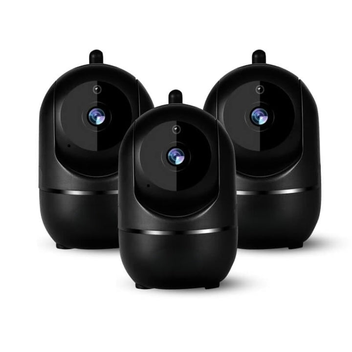 WiFi-Kamera | 355° drehbar | Kompakt | HD | Infrarot | Drahtlos-3 Pack-Schwarz-Luzern Mode