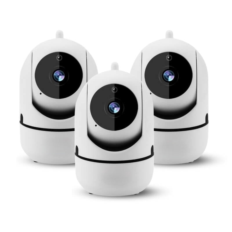WiFi-Kamera | 355° drehbar | Kompakt | HD | Infrarot | Drahtlos-3 Pack-Weiß-Luzern Mode
