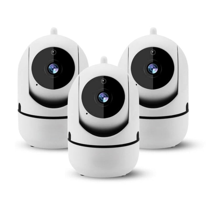 WiFi-Kamera | 355° drehbar | Kompakt | HD | Infrarot | Drahtlos-3 Pack-Weiß-Luzern Mode