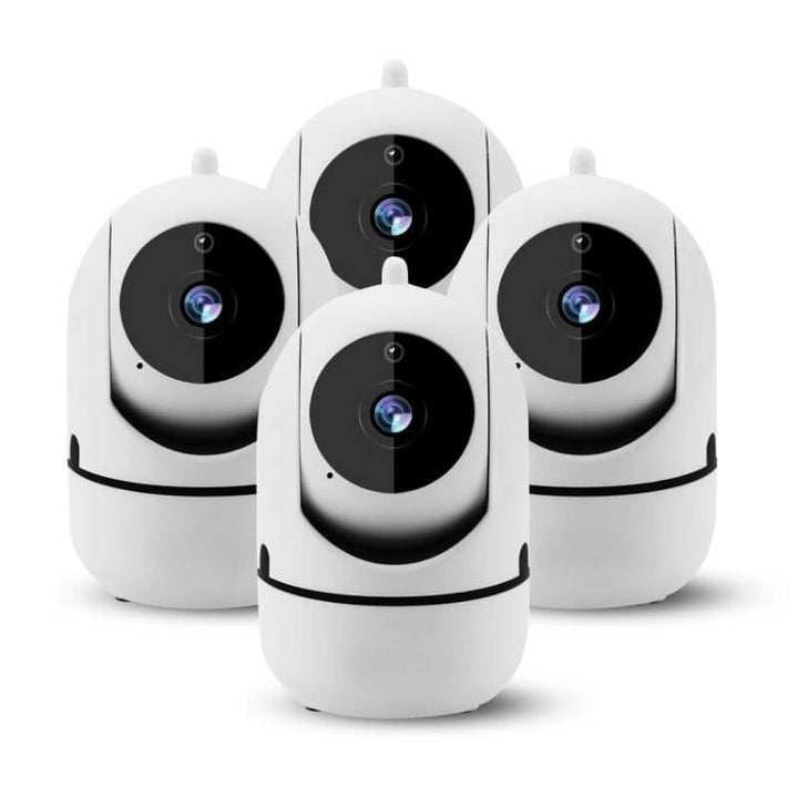 WiFi-Kamera | 355° drehbar | Kompakt | HD | Infrarot | Drahtlos-4 Pack-Weiß-Luzern Mode
