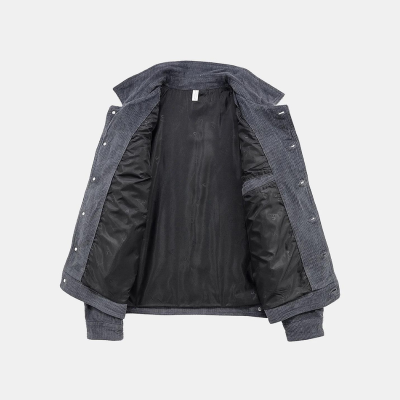 Herren Cordjacke mit Knopfleiste - Stilvoll und Bequem-Luzern Mode