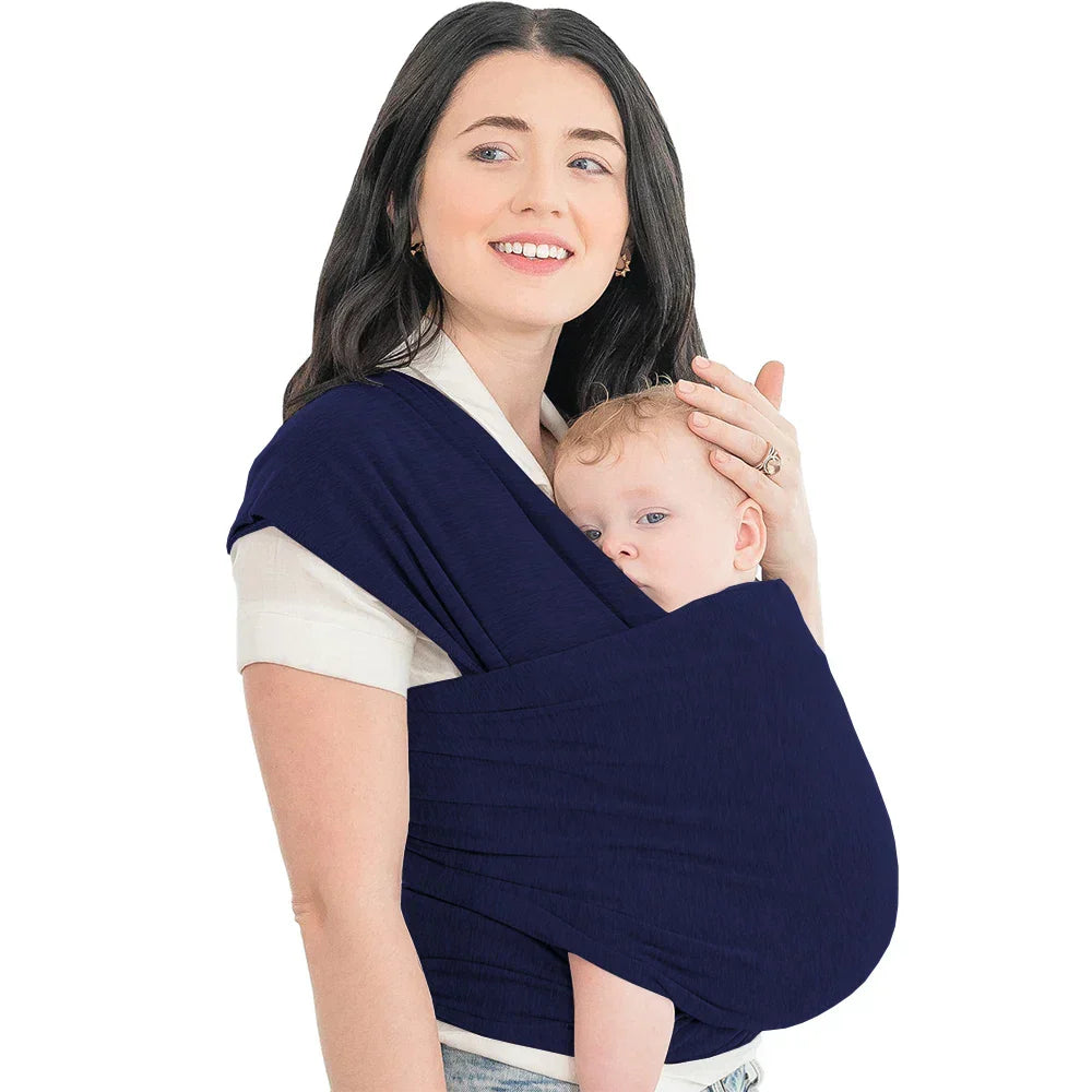 Babytrage | Ergonomisch, Waschbar, Atmungsaktiv, Komfortabel, Vielseitig, Sicher-Dunkelblau-Luzern Mode