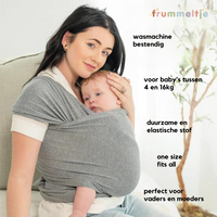 Babytrage | Ergonomisch, Waschbar, Atmungsaktiv, Komfortabel, Vielseitig, Sicher-Hellgrau-Luzern Mode