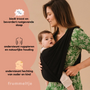 Babytrage | Ergonomisch, Waschbar, Atmungsaktiv, Komfortabel, Vielseitig, Sicher-Schwarz-Luzern Mode
