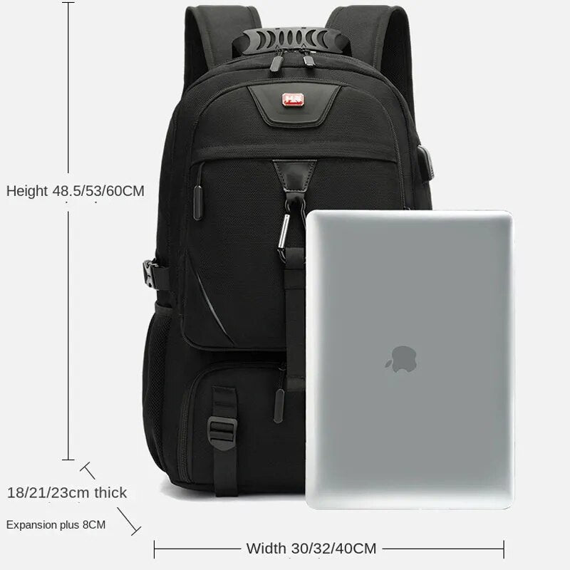 Wasserdichter Laptop-Rucksack mit USB-Anschluss und Schuhfach-Luzern Mode