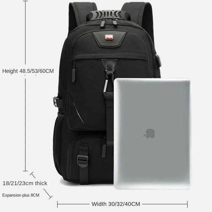 Wasserdichter Laptop-Rucksack mit USB-Anschluss und Schuhfach-Luzern Mode