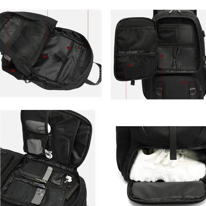 Wasserdichter Laptop-Rucksack mit USB-Anschluss und Schuhfach-Luzern Mode