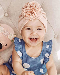 Weiche Baby-Turbanmütze mit Rüschendetail – Herbstzauber KuschelGlanz (1+1 Gratis)