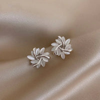 Ohrstecker für Damen | Gold | Opal | Blumen | Zeitlos | Stilvoll-Silber-Luzern Mode