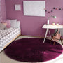 Runder Teppich | Weich | Flauschig | Rutschfest | Waschbar | Vielseitig-Bordeaux-120cm x 120cm-Luzern Mode