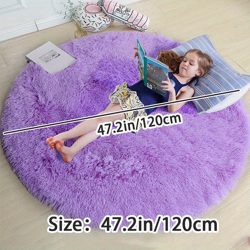 Runder Teppich | Weich | Flauschig | Rutschfest | Waschbar | Vielseitig-Luzern Mode