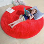 Runder Teppich | Weich | Flauschig | Rutschfest | Waschbar | Vielseitig-Rot-120cm x 120cm-Luzern Mode