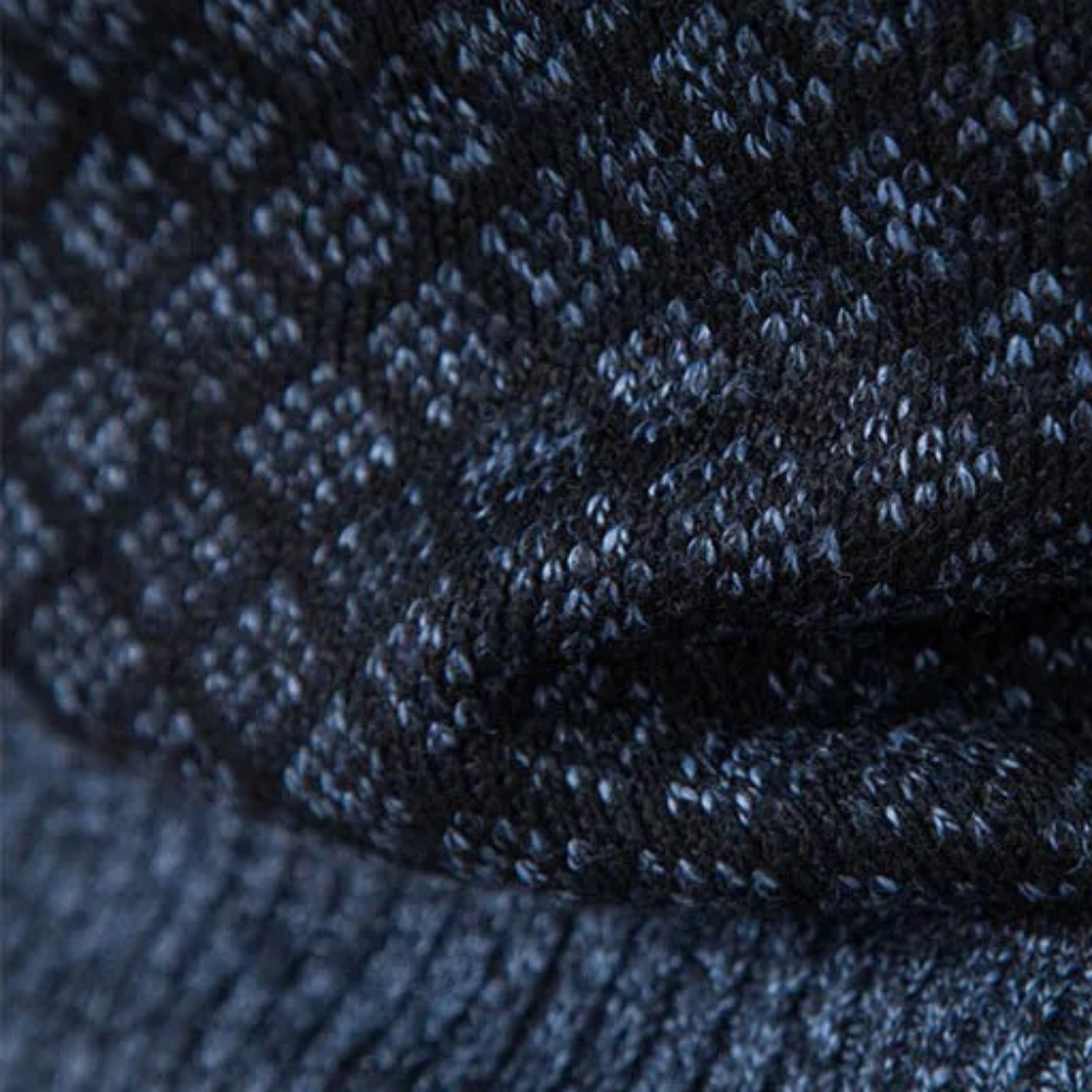 Herren Strickjacke mit Reißverschluss und Muster Design-Luzern Mode