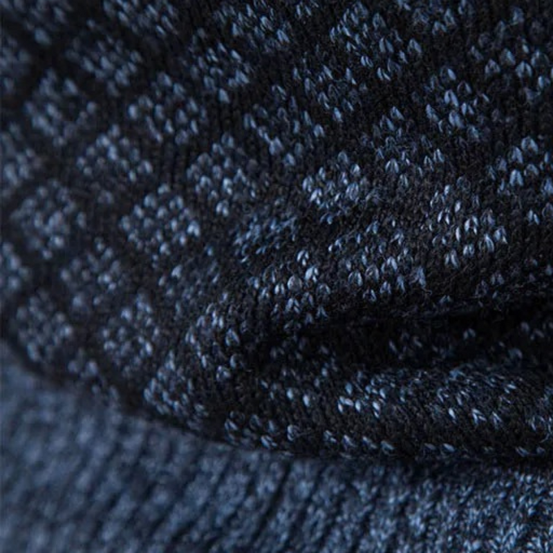 Herren Strickjacke mit Reißverschluss und Muster Design-Luzern Mode