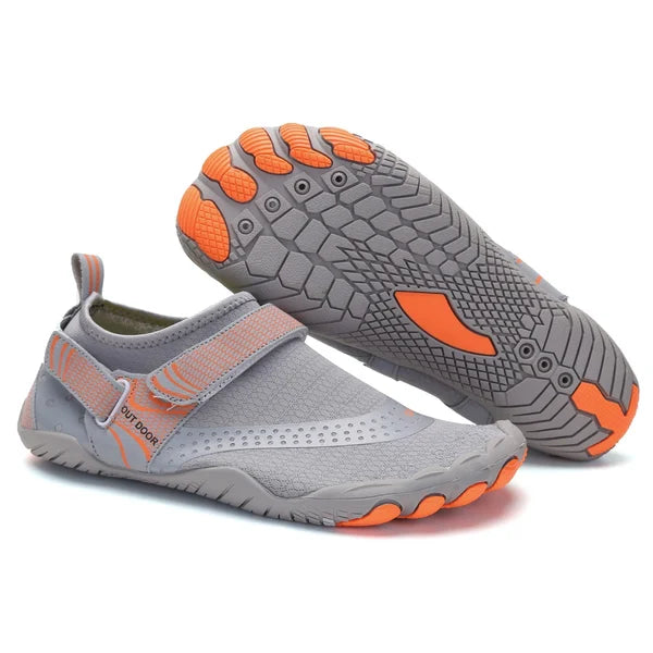 Wasserschuhe Barfuß Herren | orthopädisch | rutschfest | Sommer | flexibel | leicht-Grau-36-Luzern Mode