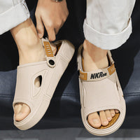 Herren Strandsandalen | Rutschfest | Slide-On-Design | Offenes Design-Luzern Mode