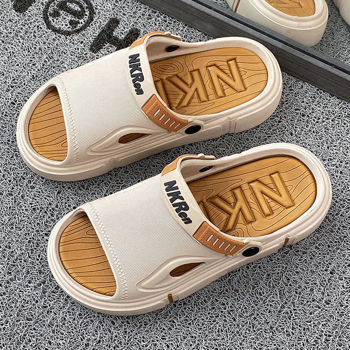 Herren Strandsandalen | Rutschfest | Slide-On-Design | Offenes Design-Luzern Mode