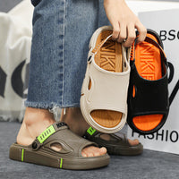 Herren Strandsandalen | Rutschfest | Slide-On-Design | Offenes Design-Luzern Mode