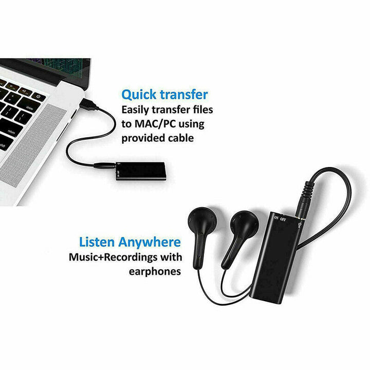 Mini-Sprachrekorder mit 8GB Speicher & U-Disk-Funktion – Vokaro
