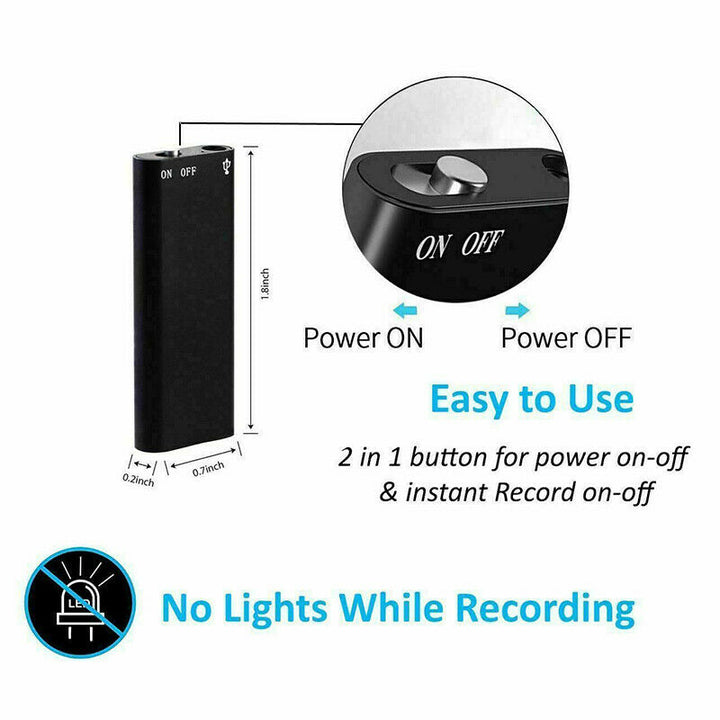 Mini-Sprachrekorder mit 8GB Speicher & U-Disk-Funktion – Vokaro