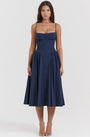 Stylisches Sommerkleid mit Spaghettiträgern und Taillenmieder – Mira