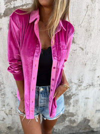 Damen Samtbluse Rückansicht - Elegante Freizeitmode-Luzern Mode
