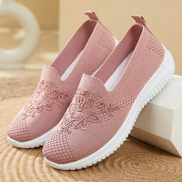 Damen Sneaker Mesh mit Stickerei - Bequeme Freizeitschuhe-Luzern Mode