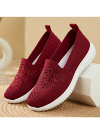 Damen Sneaker Mesh mit Stickerei - Bequeme Freizeitschuhe-Luzern Mode