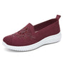Damen Sneaker Mesh mit Stickerei - Bequeme Freizeitschuhe-Lila-36-Luzern Mode