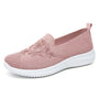Damen Sneaker Mesh mit Stickerei - Bequeme Freizeitschuhe-Rosa-36-Luzern Mode