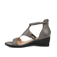 Bequeme Damen Keilsandalen mit Knöchelriemen Design-Luzern Mode