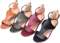 Bequeme Damen Keilsandalen mit Knöchelriemen Design-Luzern Mode