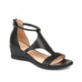 Bequeme Damen Keilsandalen mit Knöchelriemen Design-Schwarz-35-Luzern Mode