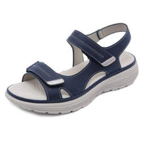 Damen Orthopädische Sandalen mit Klettverschluss Komfort-Blau-36-Luzern Mode