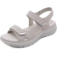 Damen Orthopädische Sandalen mit Klettverschluss Komfort-Grau-36-Luzern Mode
