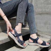 Damen Orthopädische Sandalen mit Klettverschluss Komfort-Luzern Mode