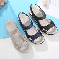 Damen Orthopädische Sandalen mit Klettverschluss Komfort-Luzern Mode