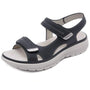 Damen Orthopädische Sandalen mit Klettverschluss Komfort-Schwarz-36-Luzern Mode