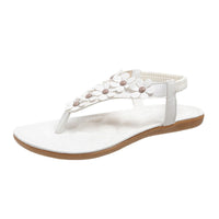 Damen Sandalen mit Blumenmuster und Fußkettchen Design-Luzern Mode