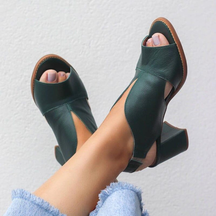 Damen Ledersandalen mit Absatz & Komfortfußbett – Selina