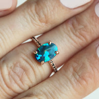 Ringe für Damen | 3-teiliges Set | Saphir | Opal | Elegant | Luxuriös-Luzern Mode
