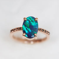 Ringe für Damen | 3-teiliges Set | Saphir | Opal | Elegant | Luxuriös-Luzern Mode