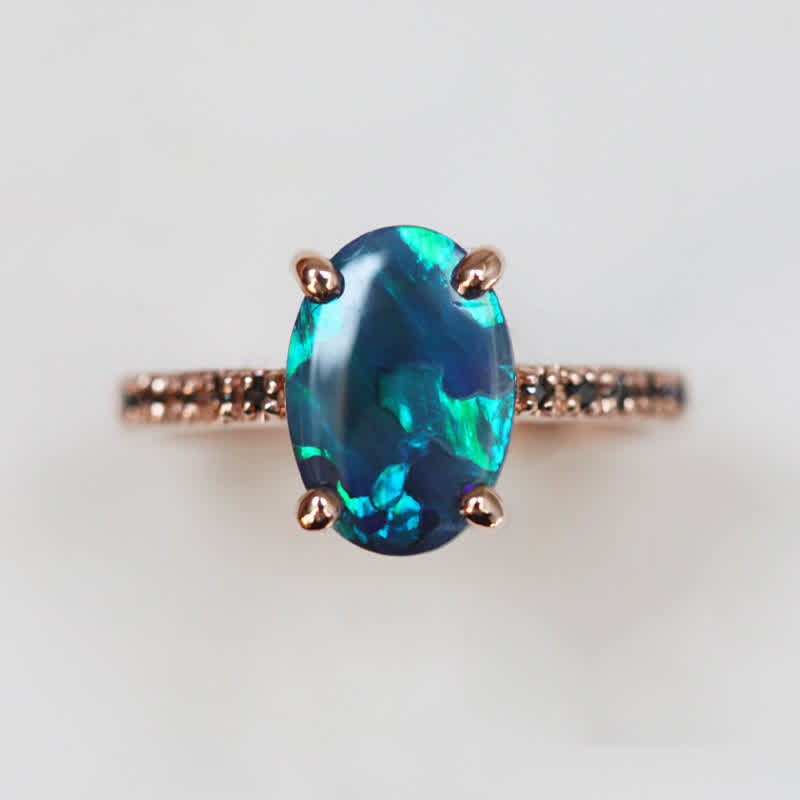Ringe für Damen | 3-teiliges Set | Saphir | Opal | Elegant | Luxuriös-Luzern Mode