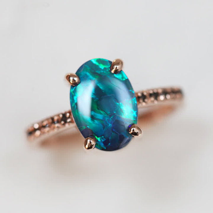 Ringe für Damen | 3-teiliges Set | Saphir | Opal | Elegant | Luxuriös-Luzern Mode