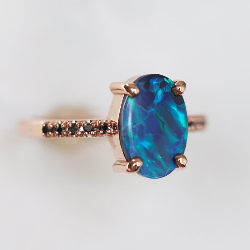 Ringe für Damen | 3-teiliges Set | Saphir | Opal | Elegant | Luxuriös-Luzern Mode
